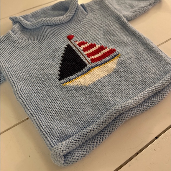 Claver Light Blue Knit Sweater 6m - Picture 3 of 6